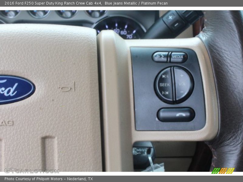 Blue Jeans Metallic / Platinum Pecan 2016 Ford F250 Super Duty King Ranch Crew Cab 4x4