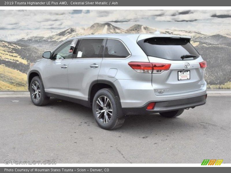 Celestial Silver Metallic / Ash 2019 Toyota Highlander LE Plus AWD
