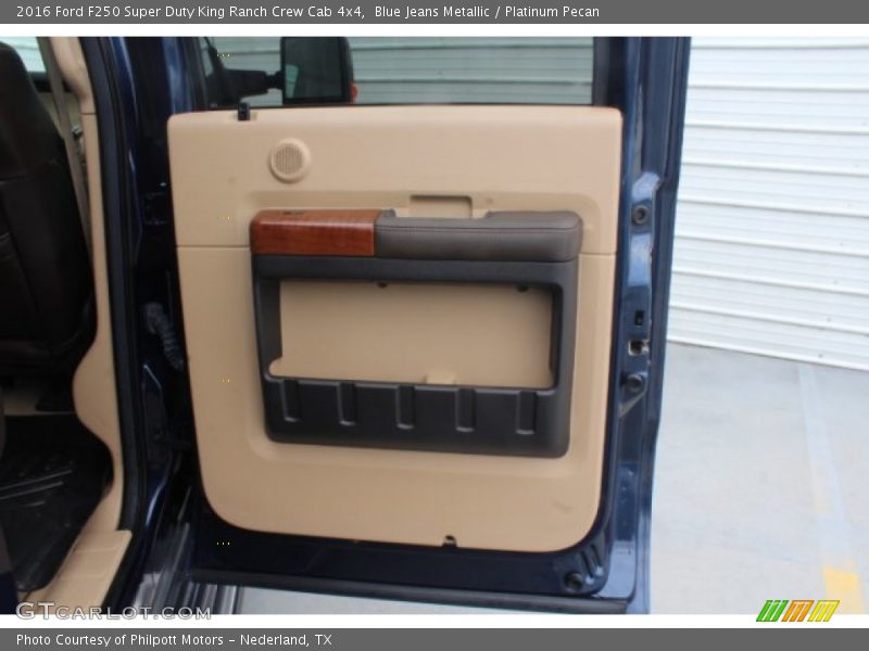 Blue Jeans Metallic / Platinum Pecan 2016 Ford F250 Super Duty King Ranch Crew Cab 4x4