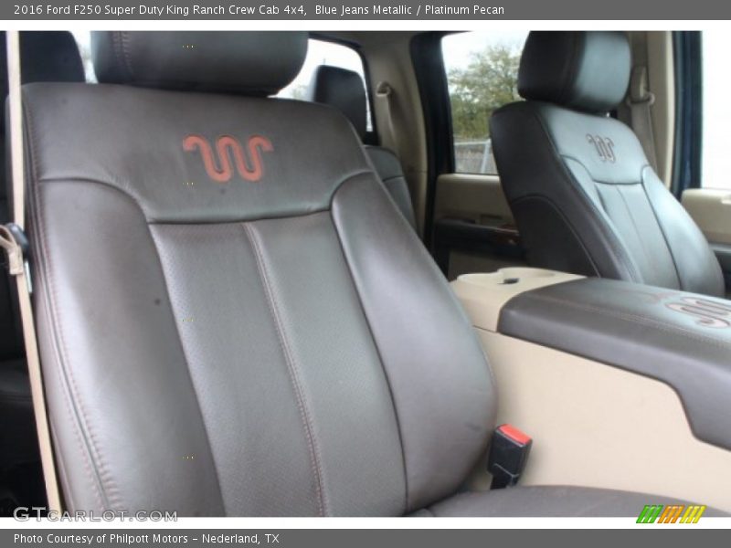 Blue Jeans Metallic / Platinum Pecan 2016 Ford F250 Super Duty King Ranch Crew Cab 4x4