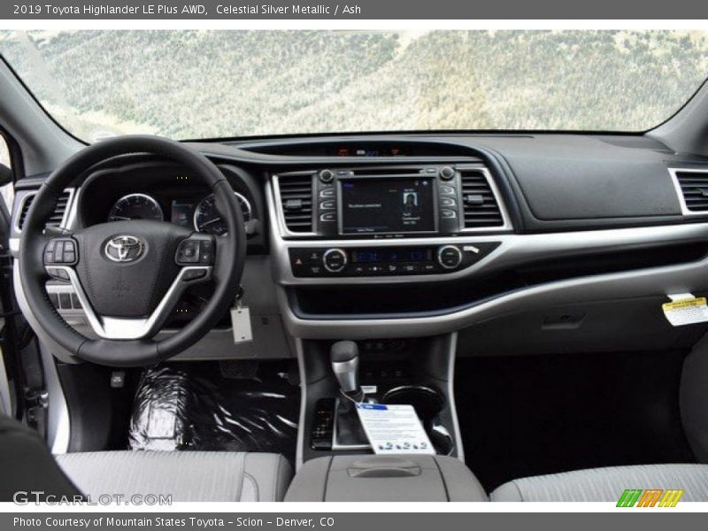 Celestial Silver Metallic / Ash 2019 Toyota Highlander LE Plus AWD