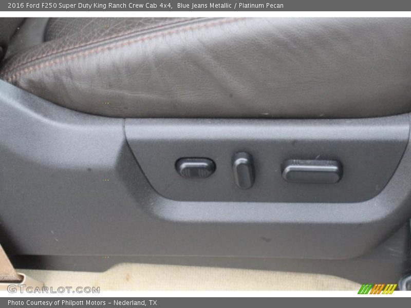 Blue Jeans Metallic / Platinum Pecan 2016 Ford F250 Super Duty King Ranch Crew Cab 4x4