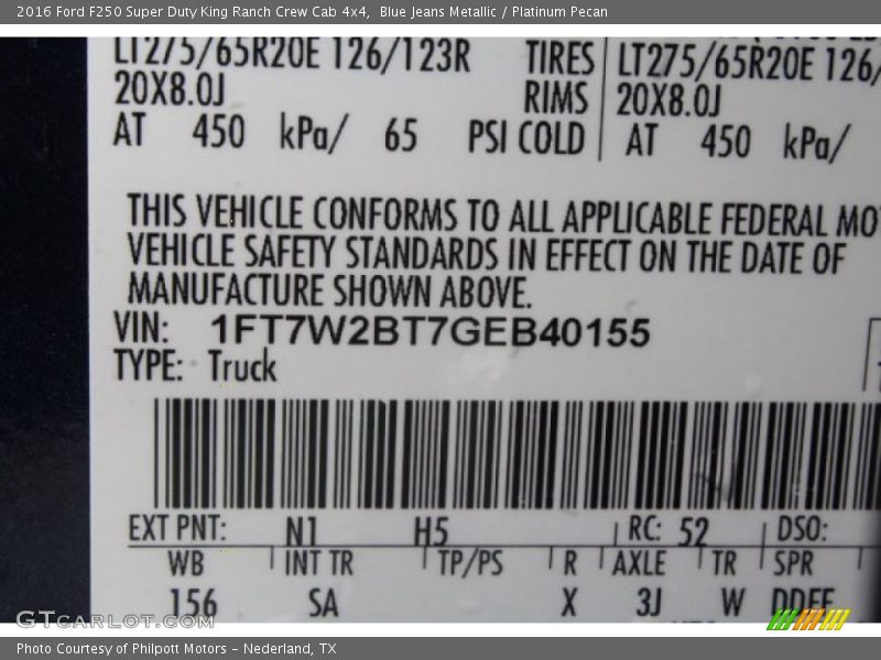 Blue Jeans Metallic / Platinum Pecan 2016 Ford F250 Super Duty King Ranch Crew Cab 4x4