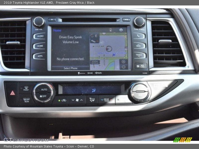 Predawn Gray Mica / Black 2019 Toyota Highlander XLE AWD