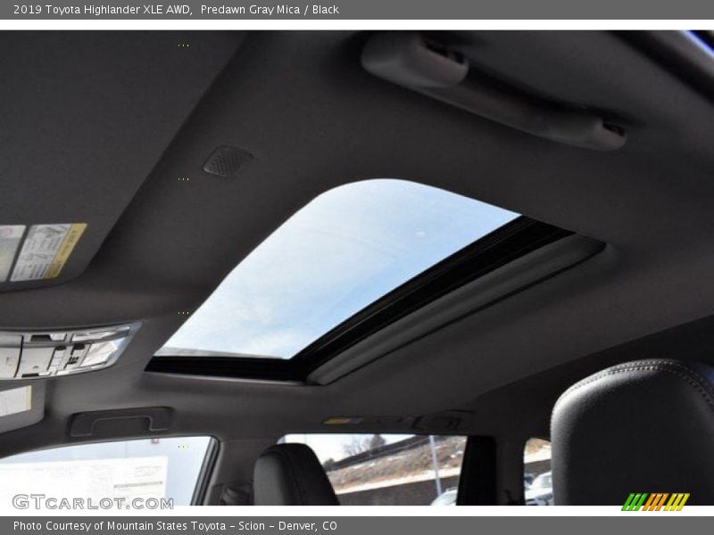 Predawn Gray Mica / Black 2019 Toyota Highlander XLE AWD