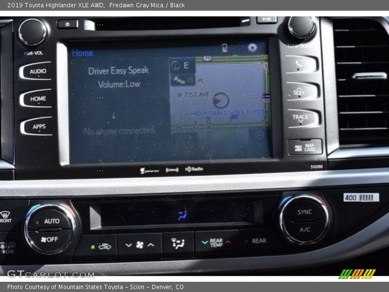 Predawn Gray Mica / Black 2019 Toyota Highlander XLE AWD