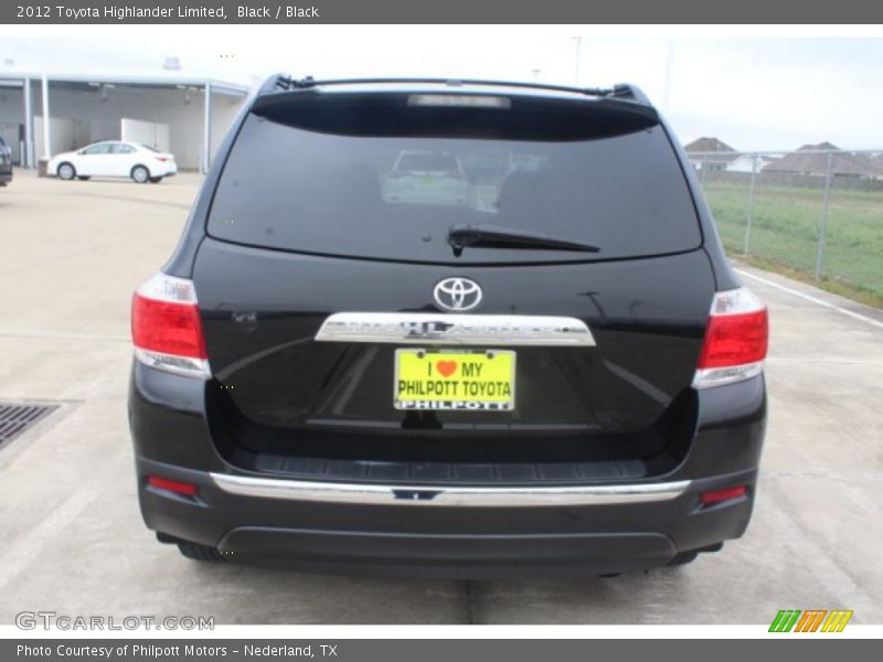 Black / Black 2012 Toyota Highlander Limited
