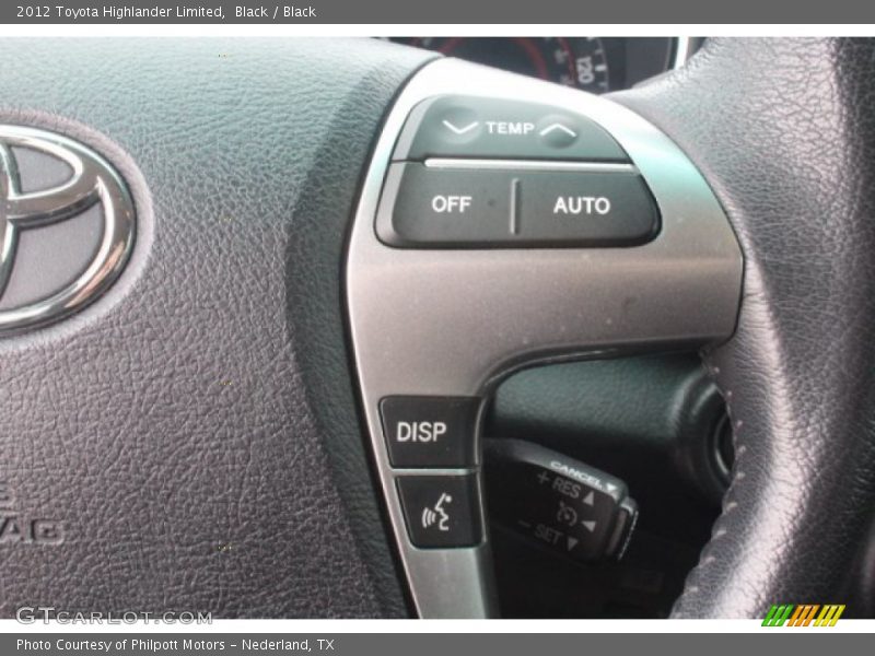 Black / Black 2012 Toyota Highlander Limited