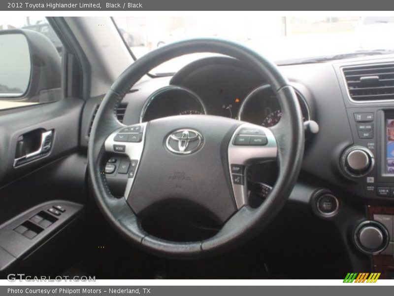 Black / Black 2012 Toyota Highlander Limited