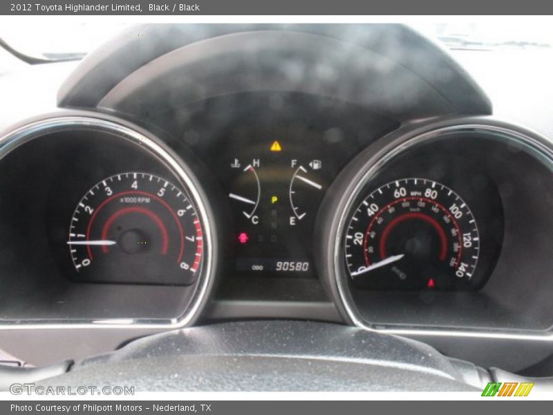 Black / Black 2012 Toyota Highlander Limited