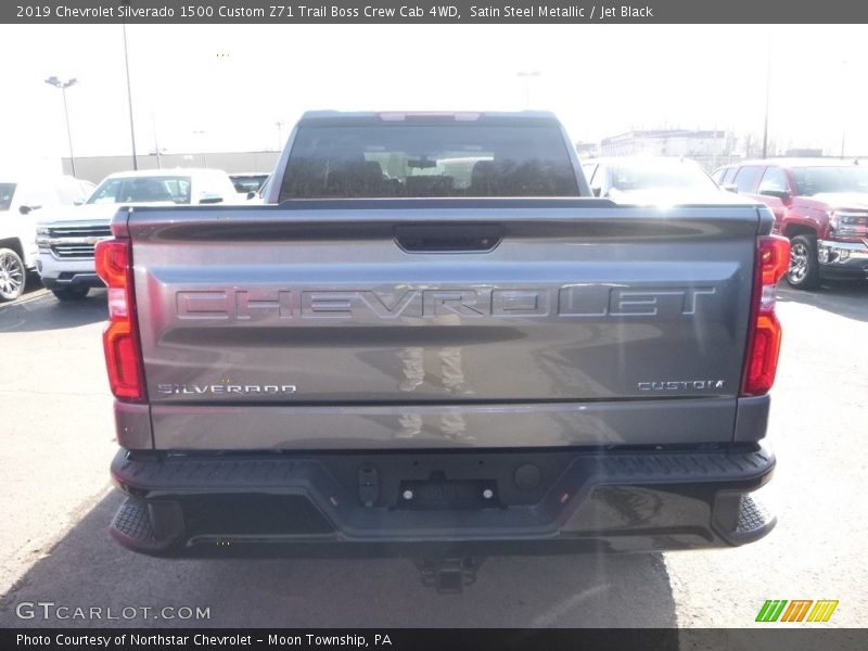 Satin Steel Metallic / Jet Black 2019 Chevrolet Silverado 1500 Custom Z71 Trail Boss Crew Cab 4WD