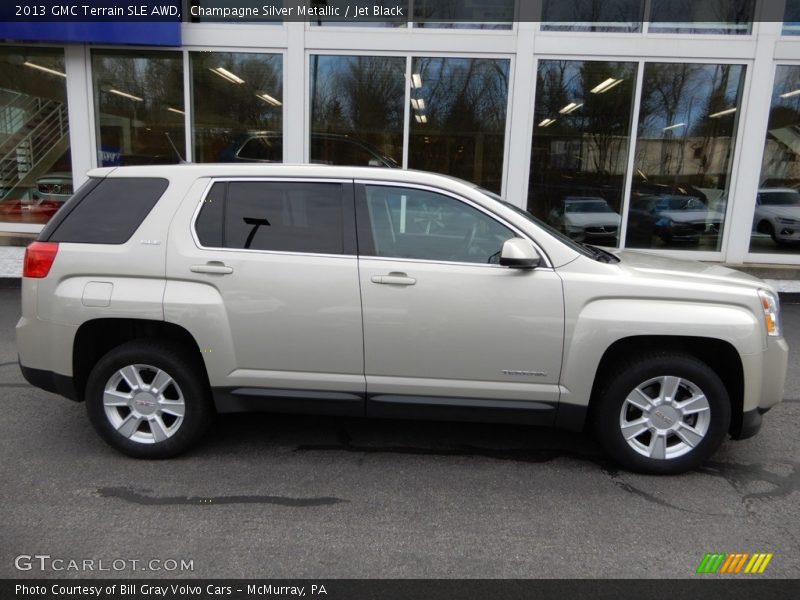 Champagne Silver Metallic / Jet Black 2013 GMC Terrain SLE AWD