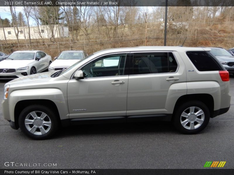 Champagne Silver Metallic / Jet Black 2013 GMC Terrain SLE AWD