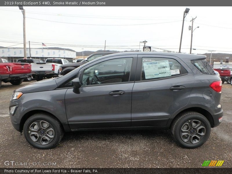 Smoke Metallic / Medium Stone 2019 Ford EcoSport S 4WD
