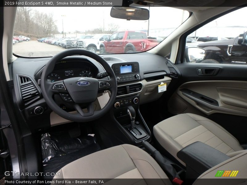 Smoke Metallic / Medium Stone 2019 Ford EcoSport S 4WD