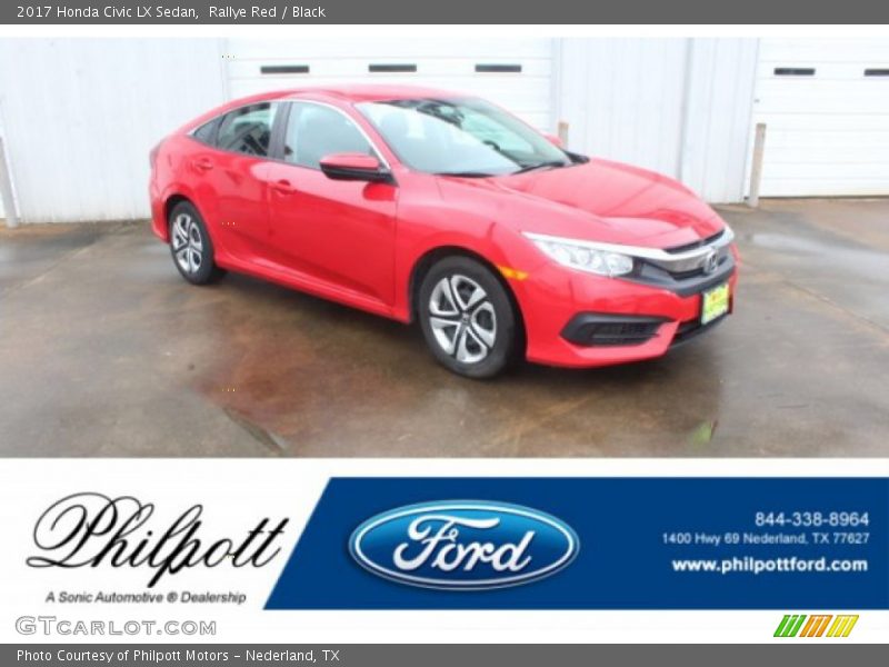 Rallye Red / Black 2017 Honda Civic LX Sedan