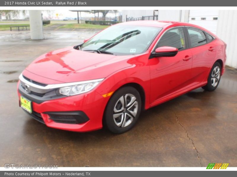 Rallye Red / Black 2017 Honda Civic LX Sedan