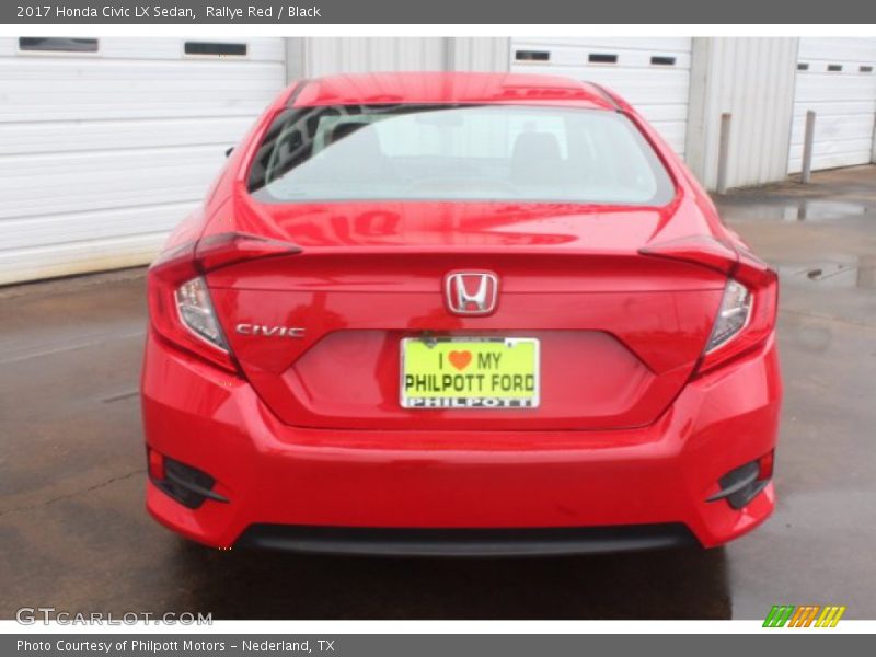 Rallye Red / Black 2017 Honda Civic LX Sedan