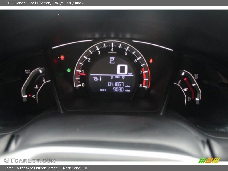 Rallye Red / Black 2017 Honda Civic LX Sedan