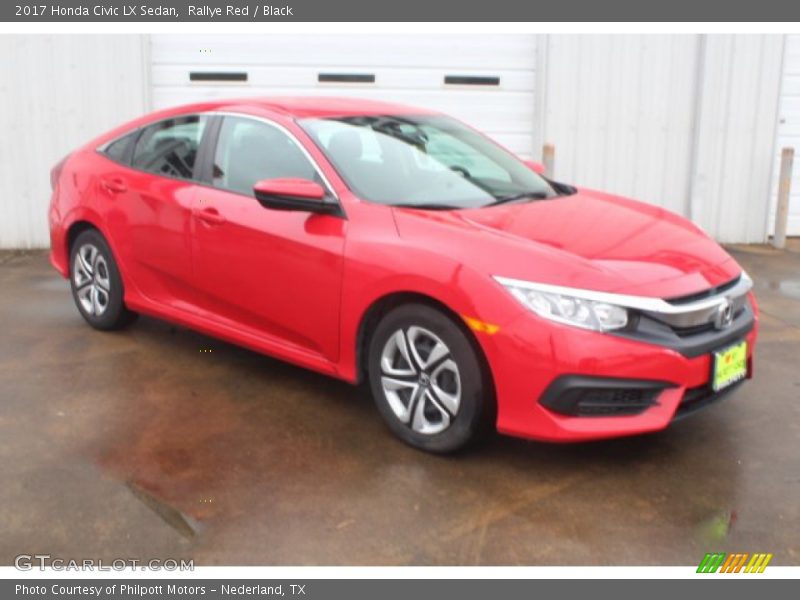 Rallye Red / Black 2017 Honda Civic LX Sedan