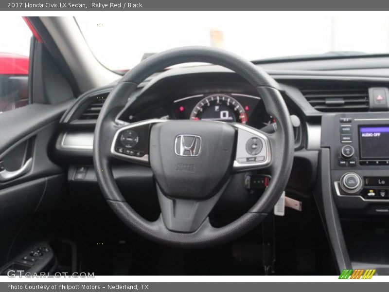 Rallye Red / Black 2017 Honda Civic LX Sedan