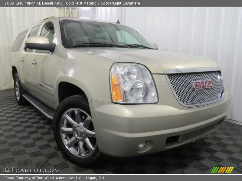 Gold Mist Metallic / Cocoa/Light Cashmere 2009 GMC Yukon XL Denali AWD