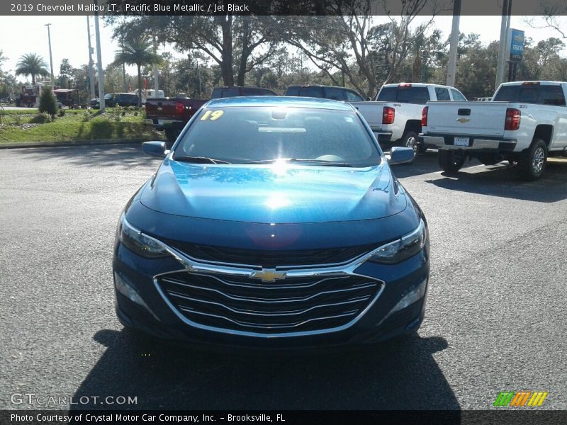 Pacific Blue Metallic / Jet Black 2019 Chevrolet Malibu LT