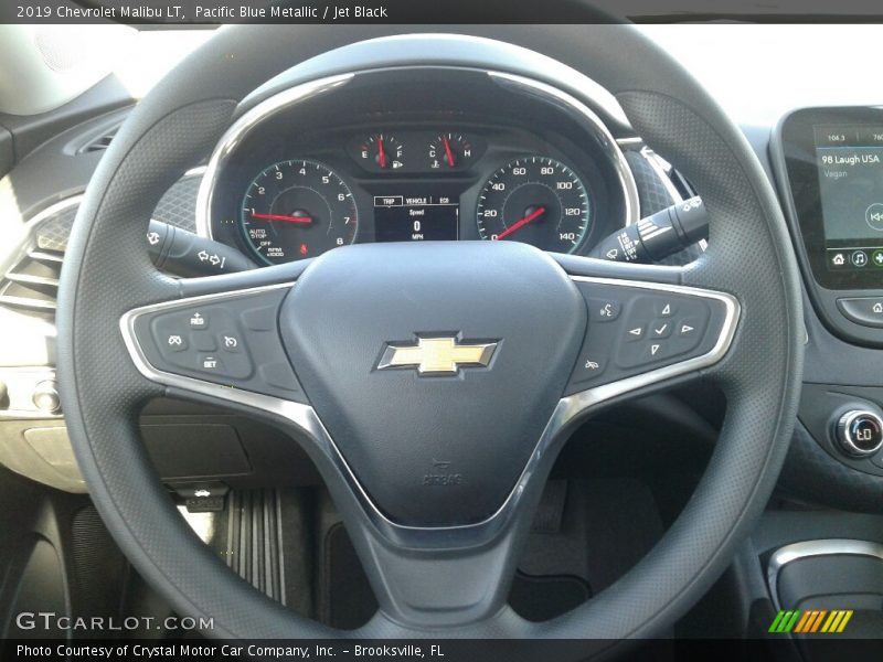 Pacific Blue Metallic / Jet Black 2019 Chevrolet Malibu LT