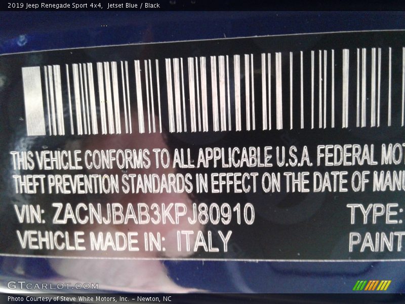 Jetset Blue / Black 2019 Jeep Renegade Sport 4x4