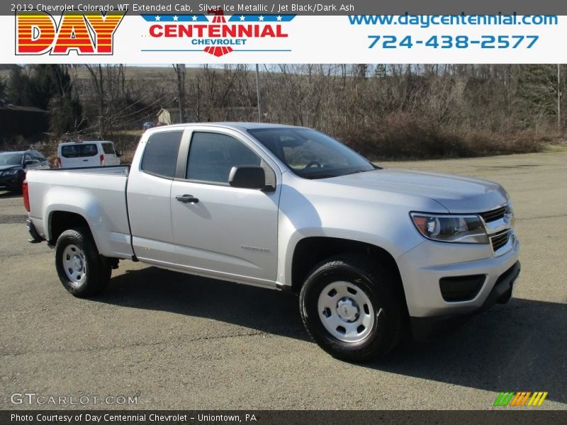 Silver Ice Metallic / Jet Black/Dark Ash 2019 Chevrolet Colorado WT Extended Cab