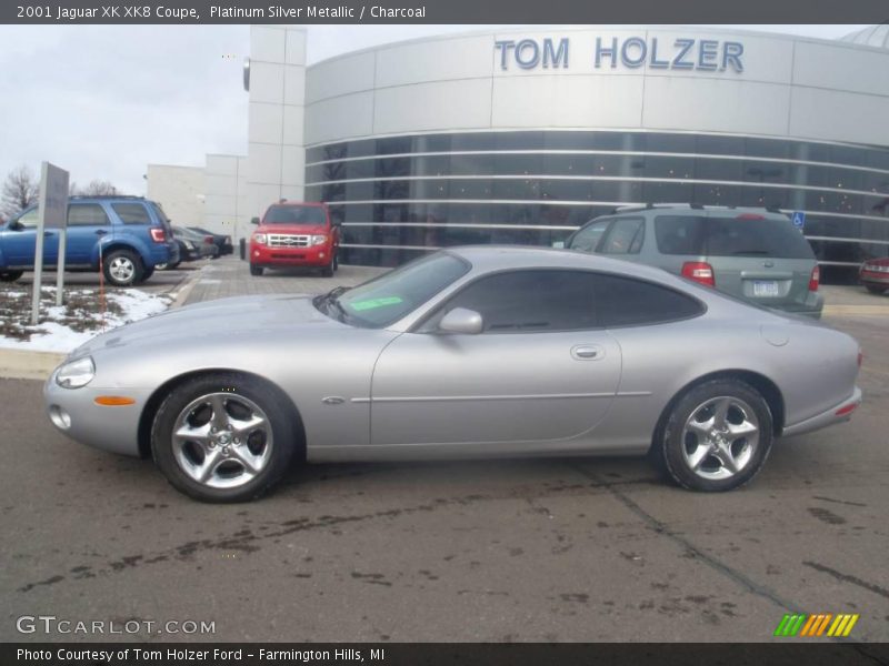 Platinum Silver Metallic / Charcoal 2001 Jaguar XK XK8 Coupe