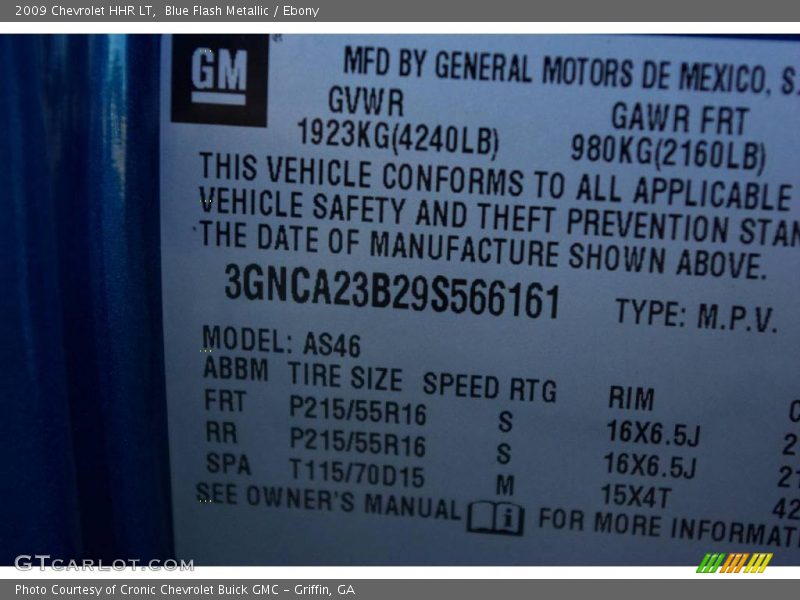 Blue Flash Metallic / Ebony 2009 Chevrolet HHR LT