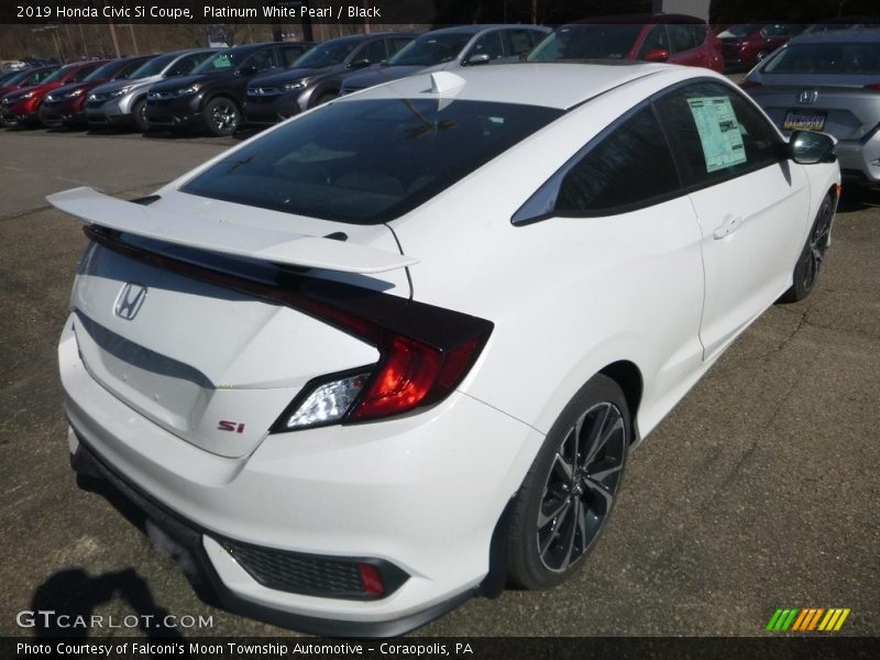 Platinum White Pearl / Black 2019 Honda Civic Si Coupe