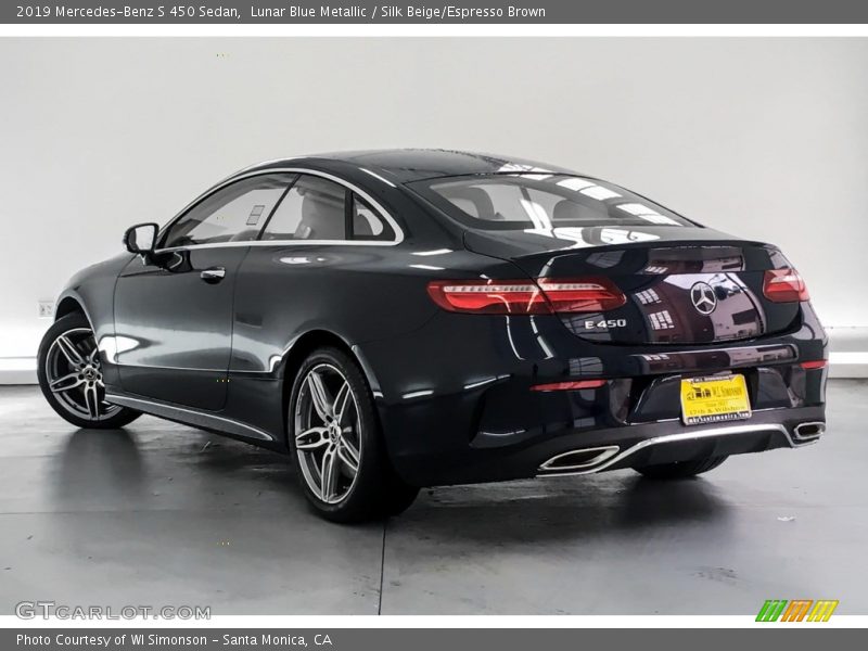 Lunar Blue Metallic / Silk Beige/Espresso Brown 2019 Mercedes-Benz S 450 Sedan
