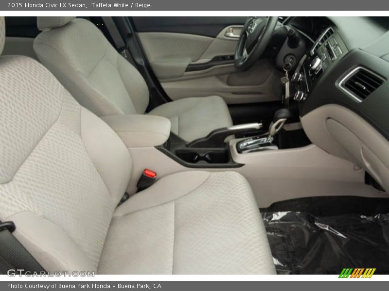 Taffeta White / Beige 2015 Honda Civic LX Sedan