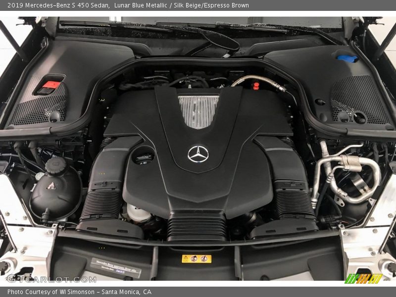 Lunar Blue Metallic / Silk Beige/Espresso Brown 2019 Mercedes-Benz S 450 Sedan