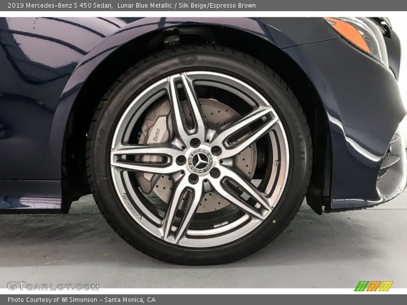 Lunar Blue Metallic / Silk Beige/Espresso Brown 2019 Mercedes-Benz S 450 Sedan