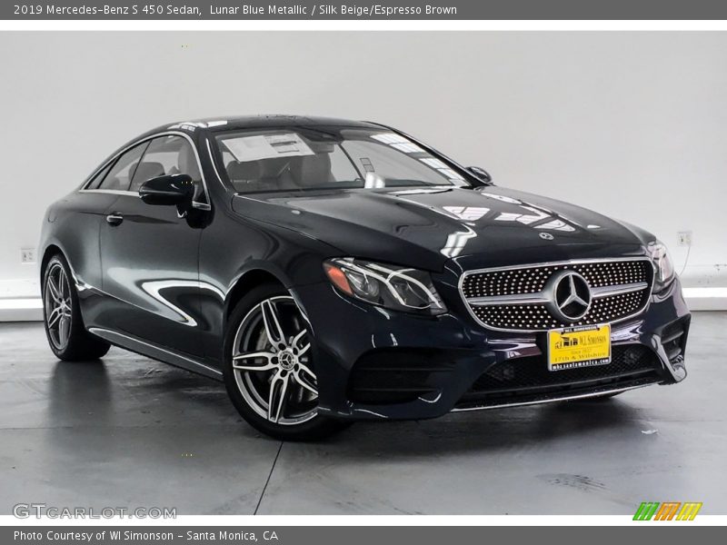 Lunar Blue Metallic / Silk Beige/Espresso Brown 2019 Mercedes-Benz S 450 Sedan