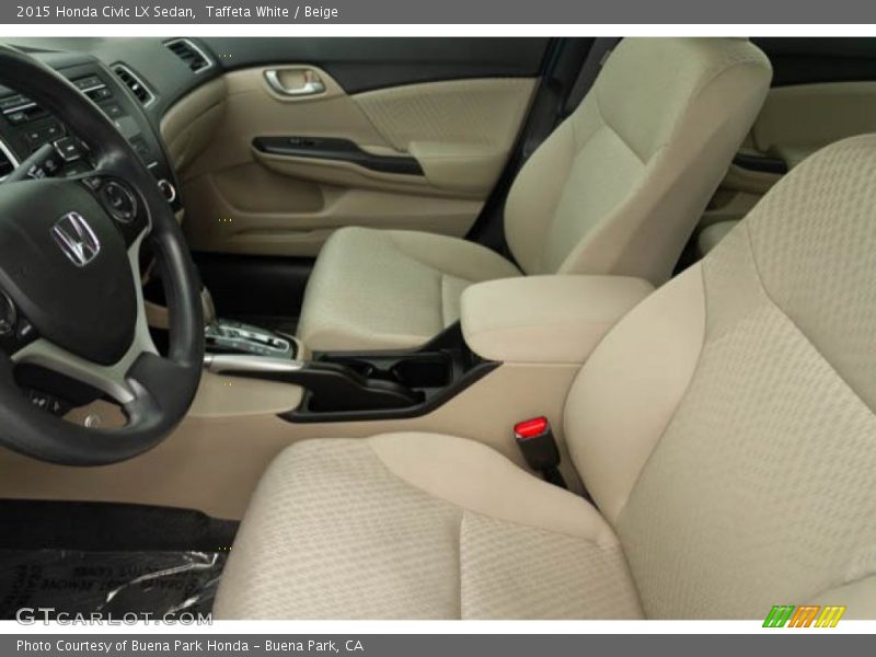 Taffeta White / Beige 2015 Honda Civic LX Sedan