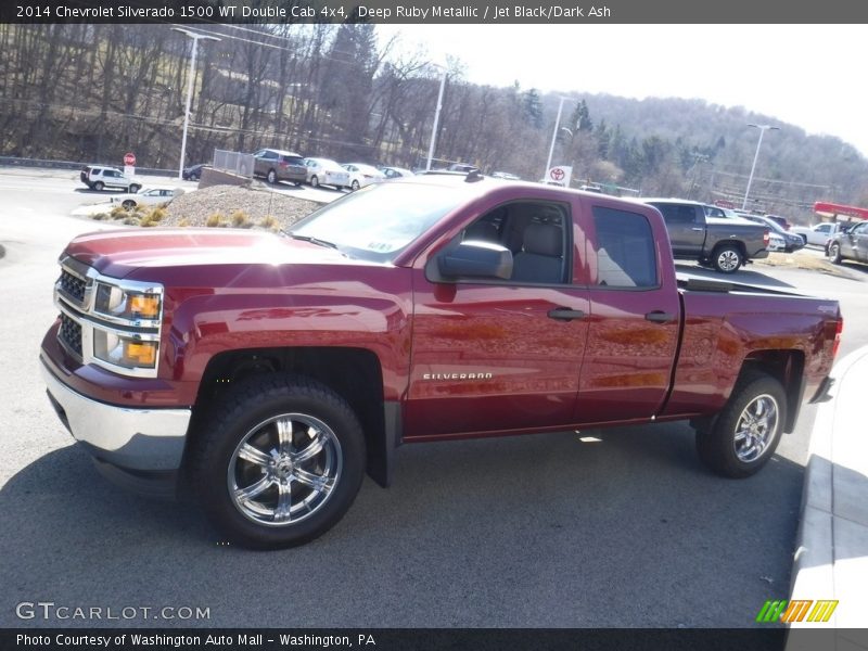 Deep Ruby Metallic / Jet Black/Dark Ash 2014 Chevrolet Silverado 1500 WT Double Cab 4x4