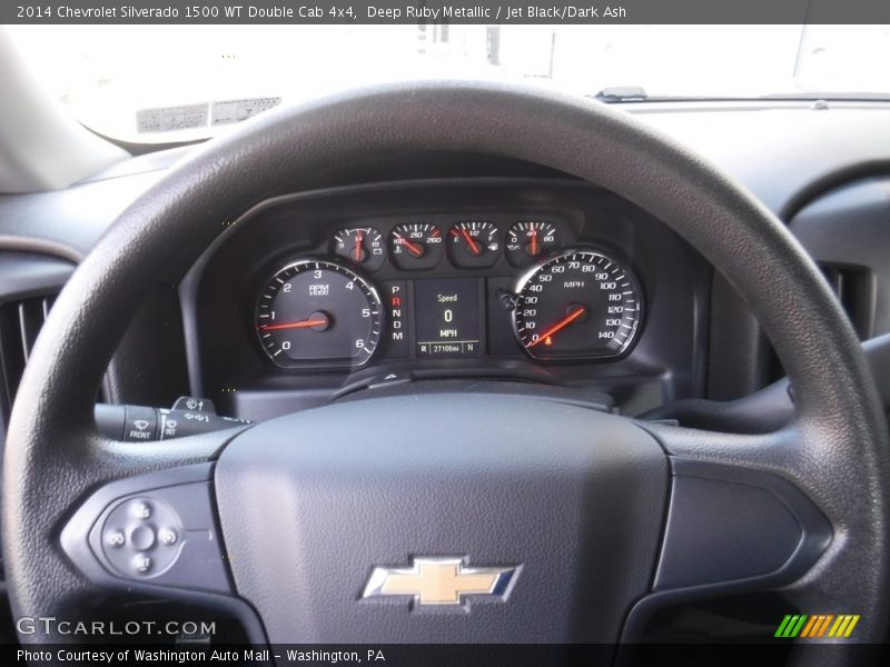 Deep Ruby Metallic / Jet Black/Dark Ash 2014 Chevrolet Silverado 1500 WT Double Cab 4x4