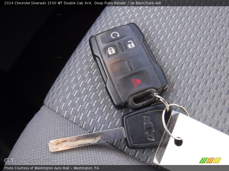 Deep Ruby Metallic / Jet Black/Dark Ash 2014 Chevrolet Silverado 1500 WT Double Cab 4x4