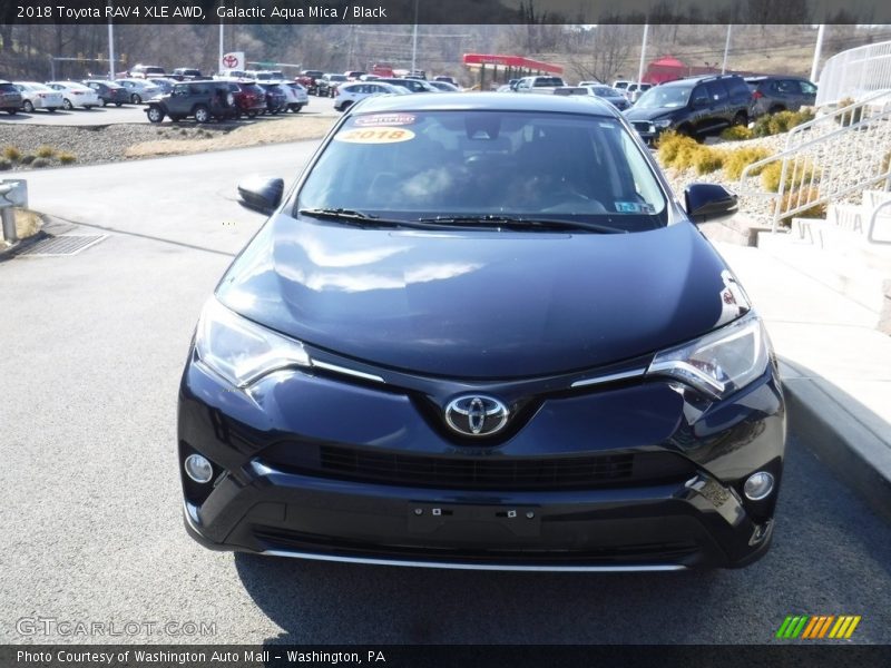 Galactic Aqua Mica / Black 2018 Toyota RAV4 XLE AWD