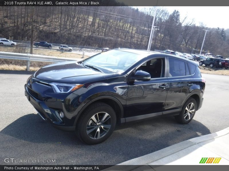 Galactic Aqua Mica / Black 2018 Toyota RAV4 XLE AWD