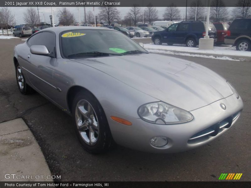 Platinum Silver Metallic / Charcoal 2001 Jaguar XK XK8 Coupe