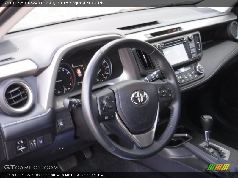 Galactic Aqua Mica / Black 2018 Toyota RAV4 XLE AWD