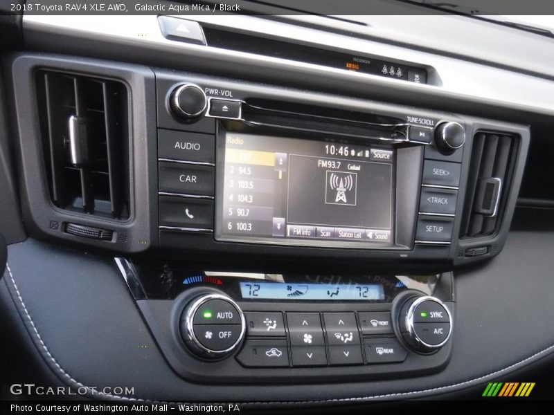 Galactic Aqua Mica / Black 2018 Toyota RAV4 XLE AWD