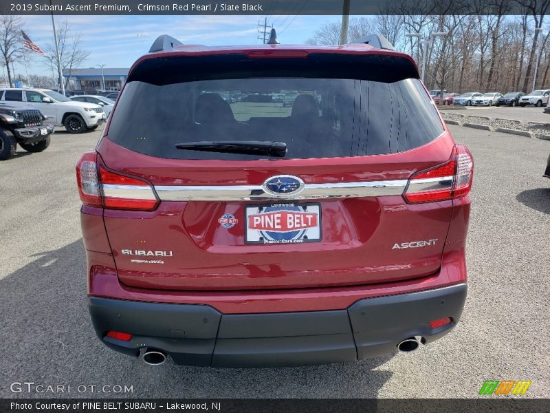 Crimson Red Pearl / Slate Black 2019 Subaru Ascent Premium