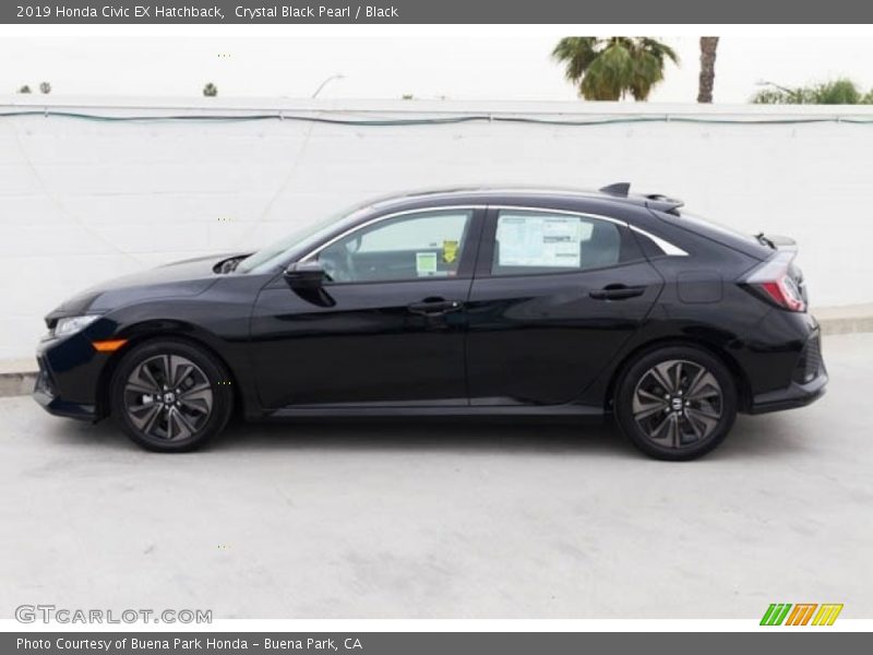 Crystal Black Pearl / Black 2019 Honda Civic EX Hatchback
