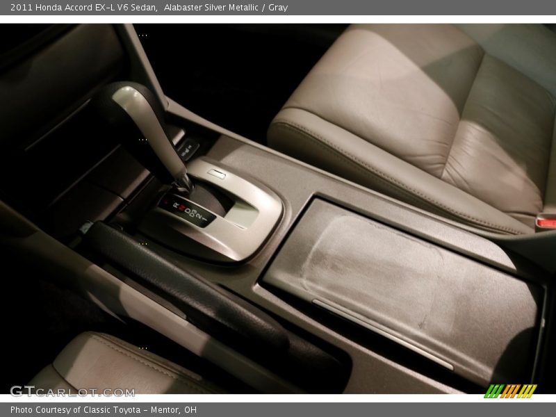 Alabaster Silver Metallic / Gray 2011 Honda Accord EX-L V6 Sedan
